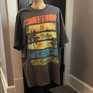 Life is Better Graphic Tee in Gray